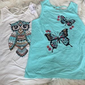 Childrens place 2 piece girl tank tops